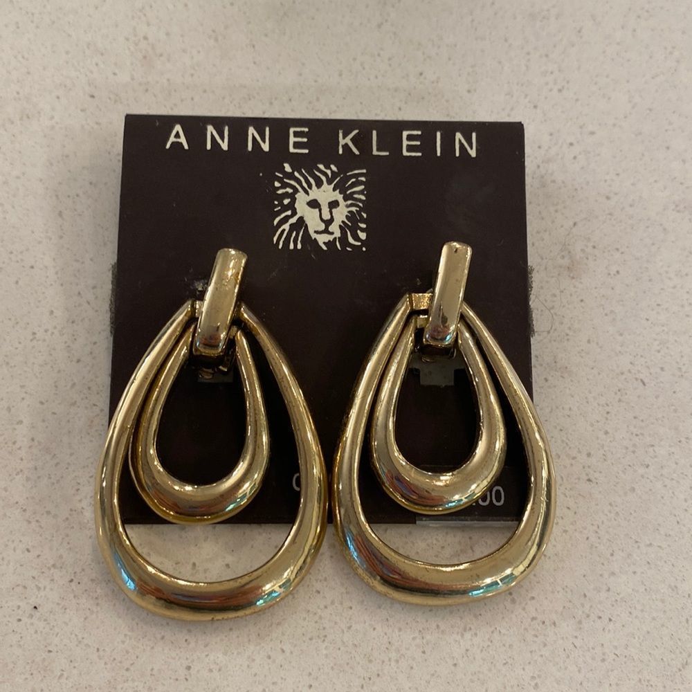 Anne Klein Clip on Earrings in Gold Color